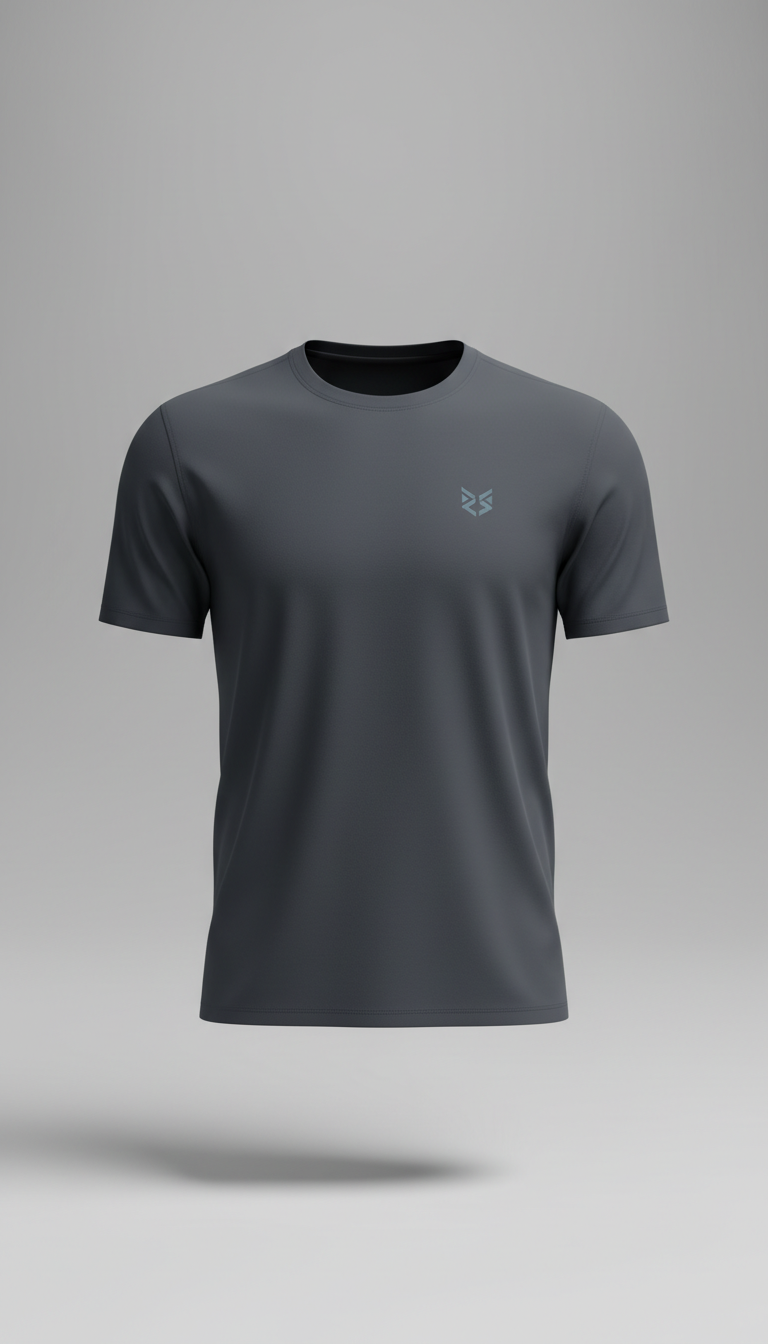 Camiseta urbana preta com logo sutil