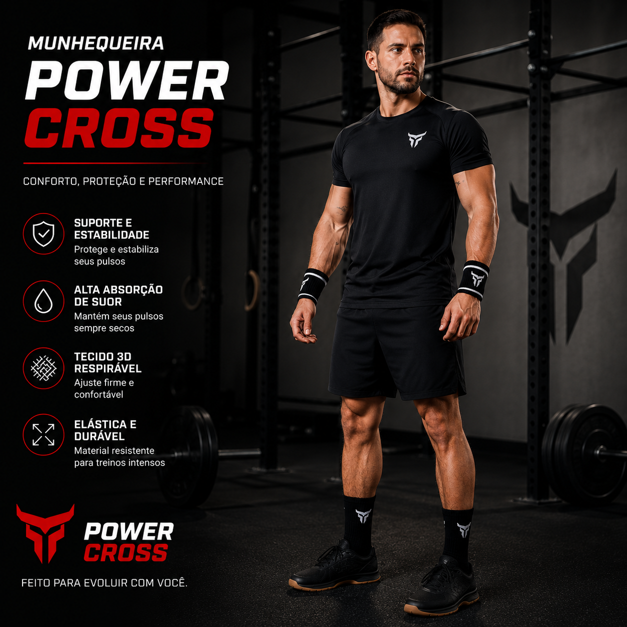 Munhequeira Power Cross