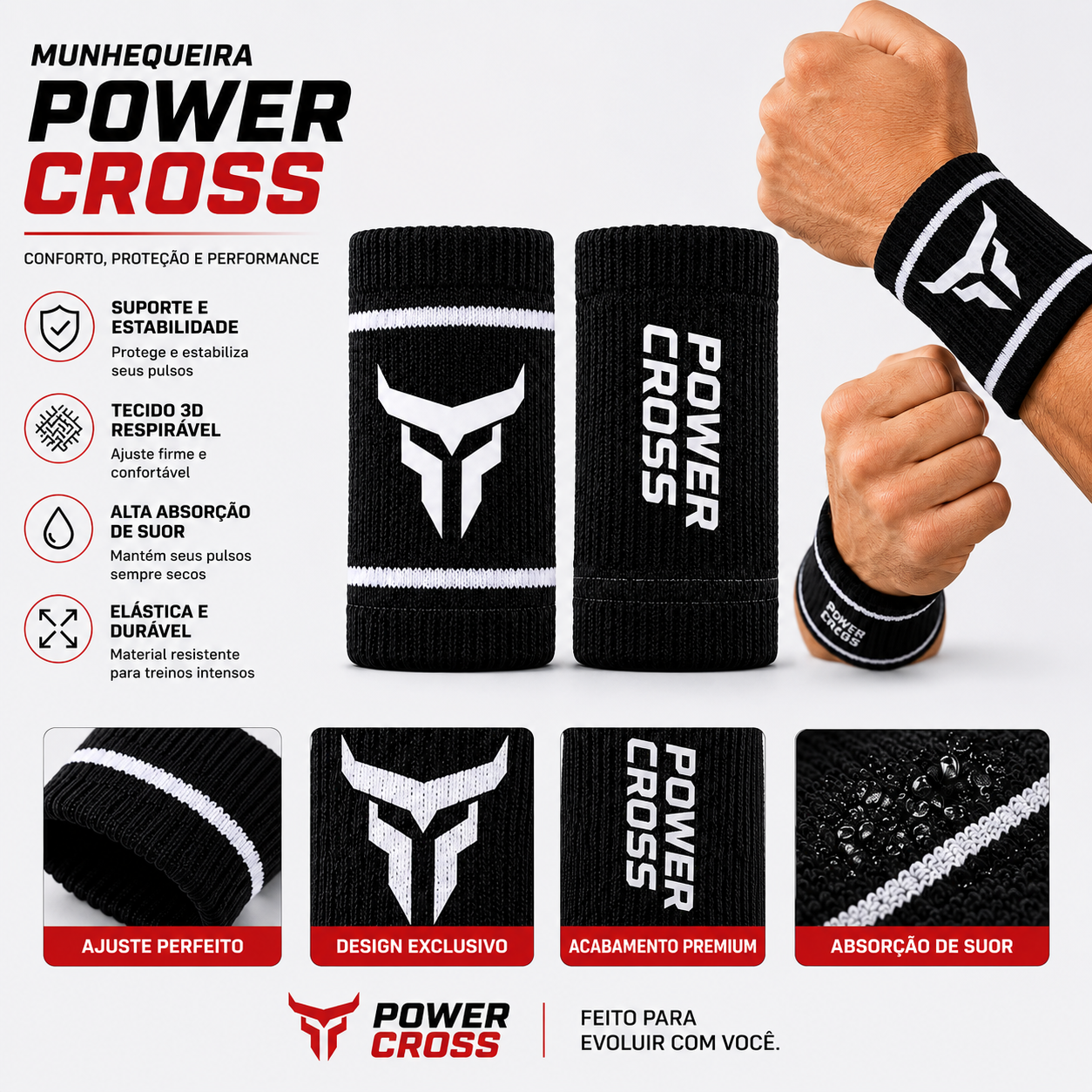 Munhequeira Power Cross