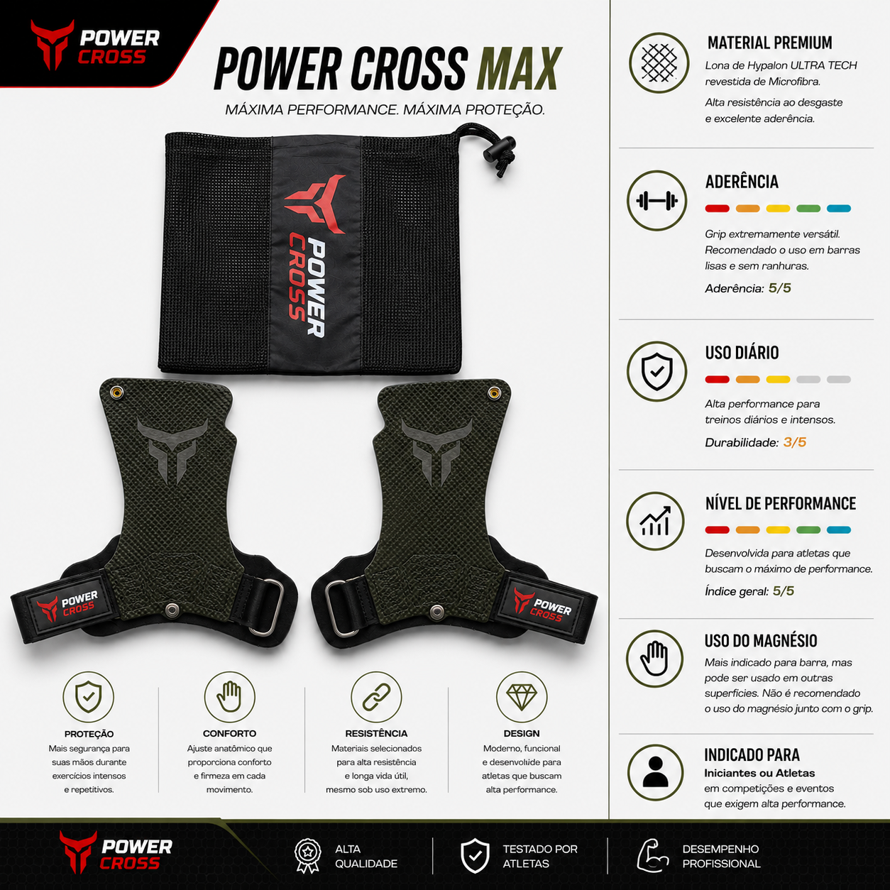 Power Cross MAX Verde Militar